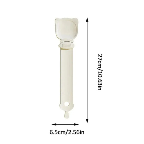Cat strip squeezer with food scoop for easy feeding
