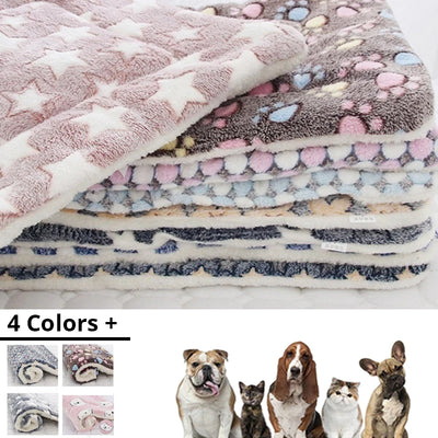 Fluffy pet sleeping mat for winter warmth