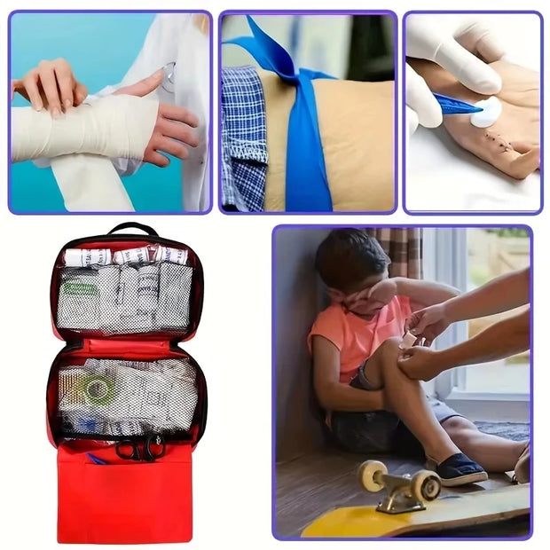 84-piece medical kit for camping and hiking