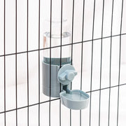 Rabbit and bird cage feeder with automatic food bowl