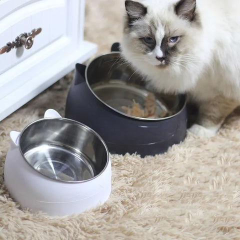 Durable stainless steel pet feeding bowls