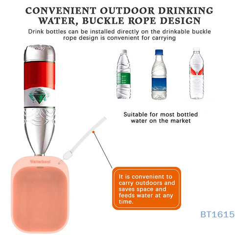 Outdoor dog water bottle for walking and hiking