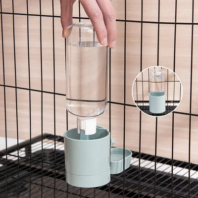 Automatic pet food dispenser with hanging bowl