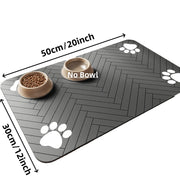Pet bowl mat to prevent spills