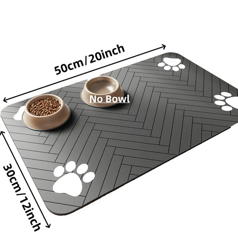 Pet bowl mat to prevent spills