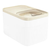Pet food container with airtight seal and cup