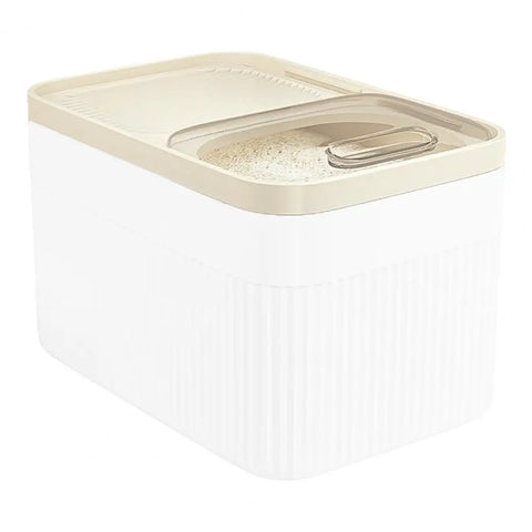 Pet food container with airtight seal and cup
