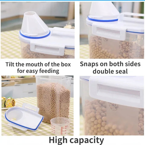 1.5kg/2kg pet food bucket for cats, dogs, and fish