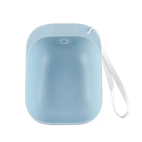 Pet travel water bottle with built-in drinking bowl