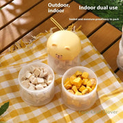 Portable pet food box for cats and dogs