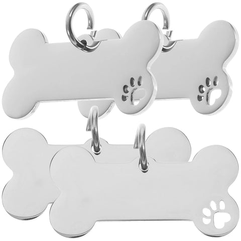 Metal engraved pet ID tags for dogs