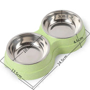 Double pet bowl set for small pets
