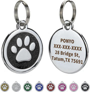 Custom dog ID tag for pet safety