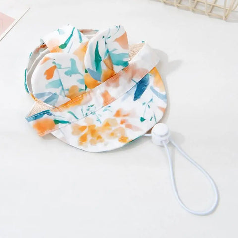Pet sun hat with cat ears