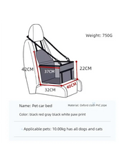 "Secure car seat for puppies and small dogs
