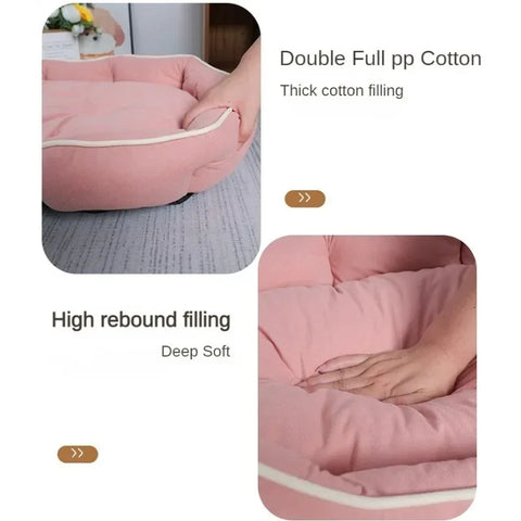 XL pet bed with plush surface for comfort