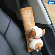 Universal car seat shoulder strap pads with animal design