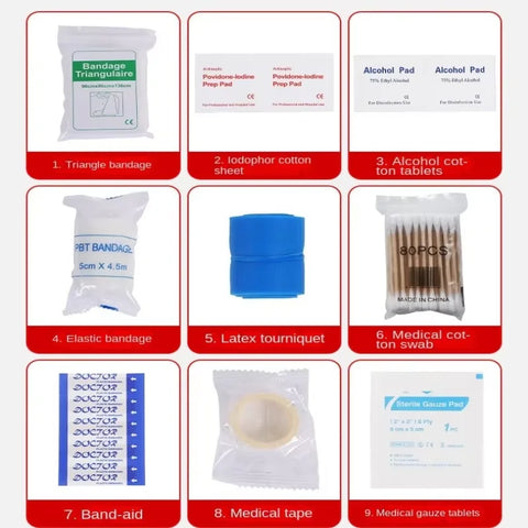 Emergency first aid kit for home and car