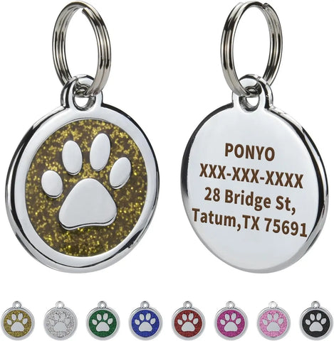 Anti-lost pet tag pendant with free engraving
