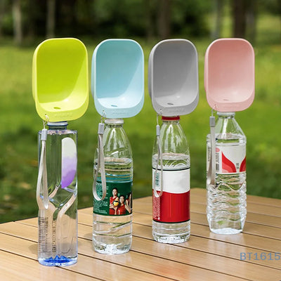 Portable pet water bottle for dogs and cats