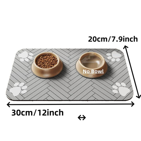 Pet feeding mat with rubber backing