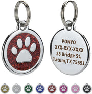 Unique paw-shaped pet tag for cats and dogs