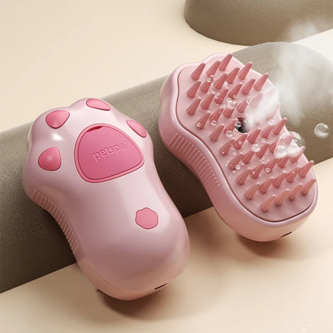 Grooming tool for cats and dogs with steam spray