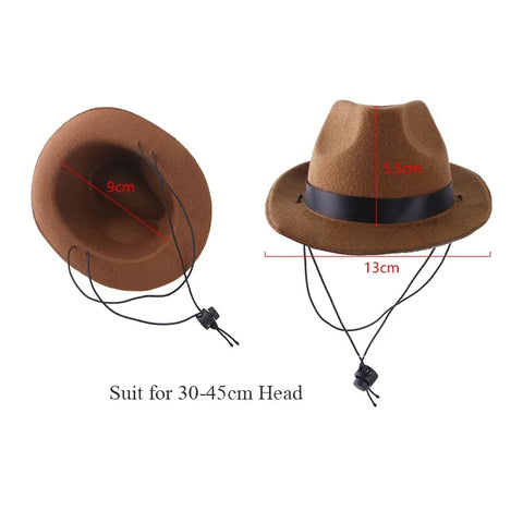 Retro style cowboy hat for pets