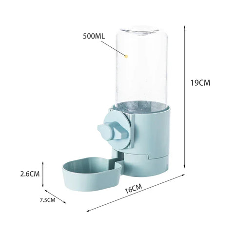 Cage-mounted food container for cats, dogs, rabbits