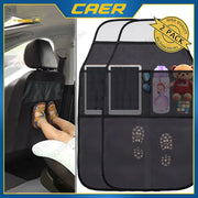 Car seat back protector cover with organizer for kids