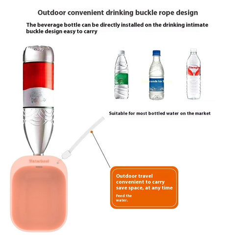 handheld pet water dispenser for walking or hiking
