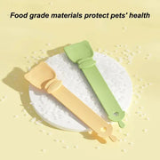 Cat strip squeezer with food scoop for easy feeding