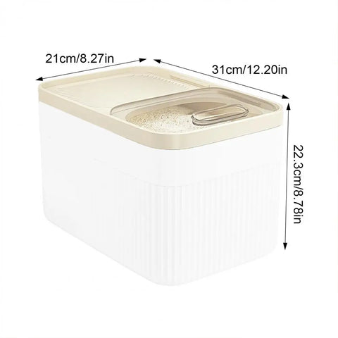Food-grade plastic rice or pet food container