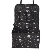 Pet travel seat for cars with built-in storage and secure harness