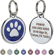 Cute cat and dog ID tag for collars
