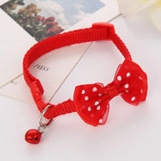Dog and cat collar with soft bell and decorative bow