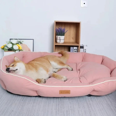 Plush dog kennel bed for extra comfort